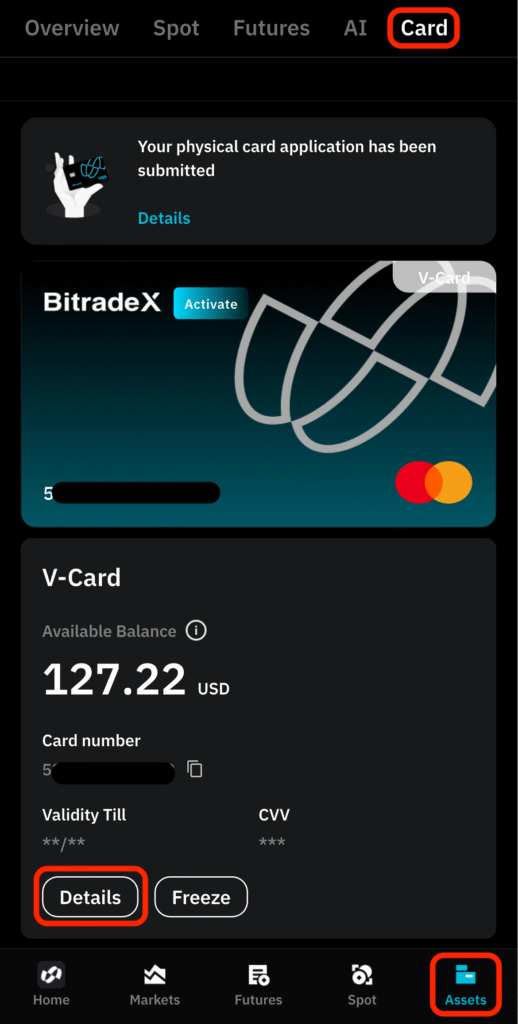 BTX Virtual Card