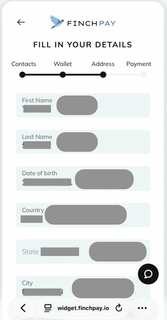 Entering Your Name and Address