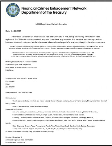 Money Services Business (MSB) License