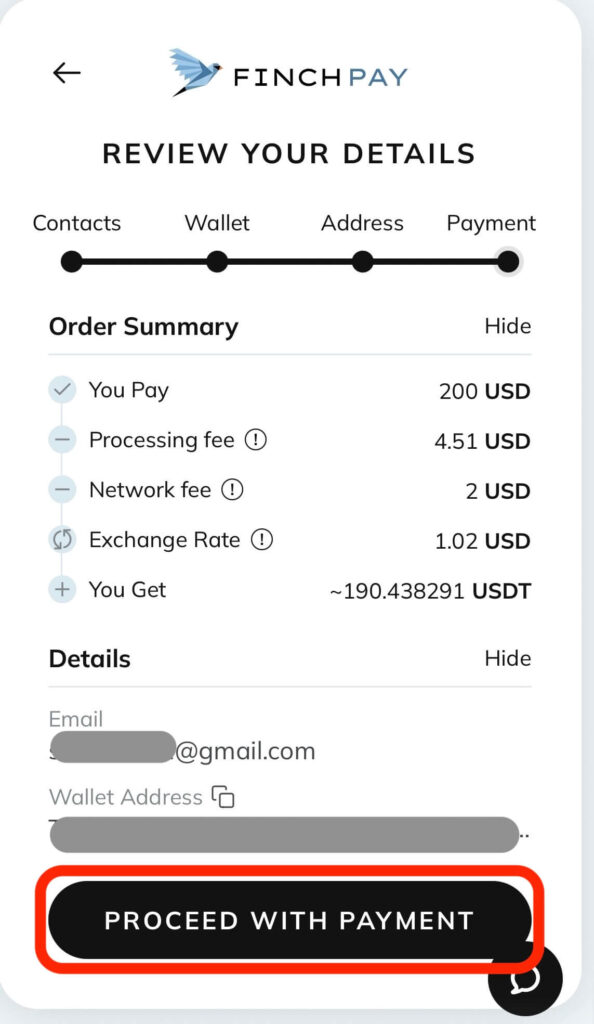 PROCEED WITH PAYMENT