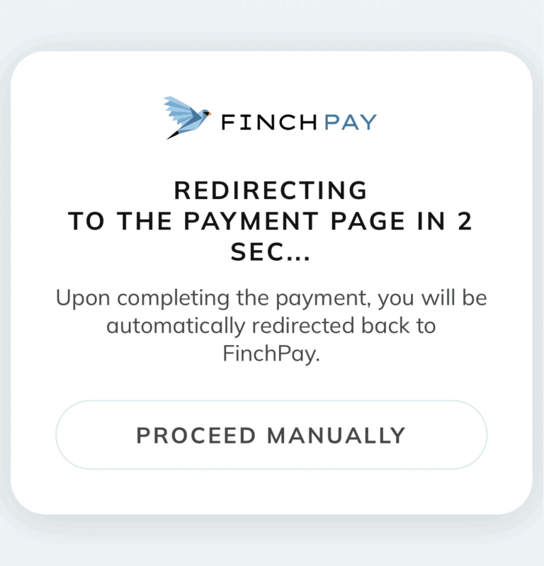 Redirecting to payment page
