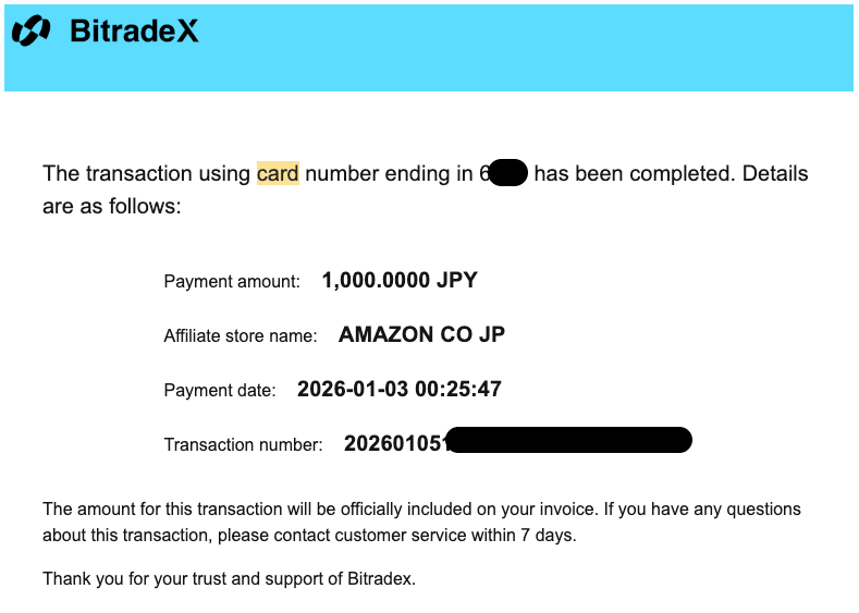 Successful Payments for Amazon Gift Cards