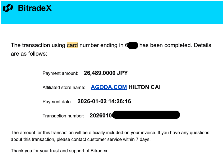 the card works perfectly on major international travel sites like Agoda 