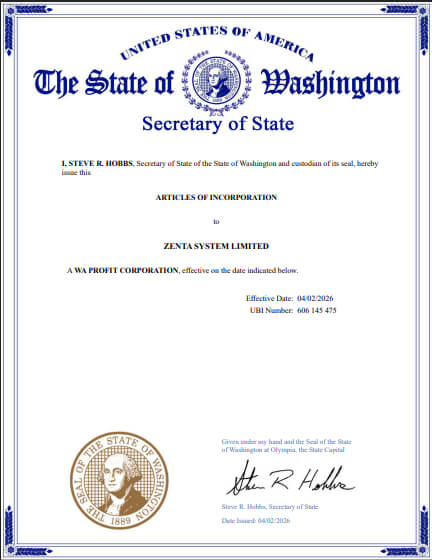 Zenta-System-ARTICLES-OF-INCORPORATION