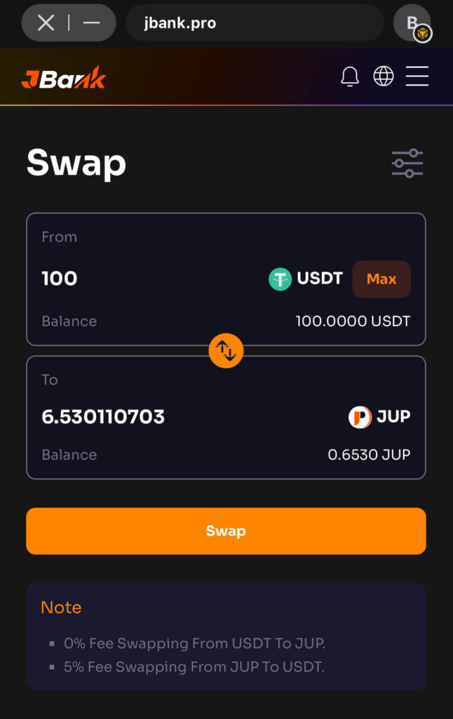 swap jup